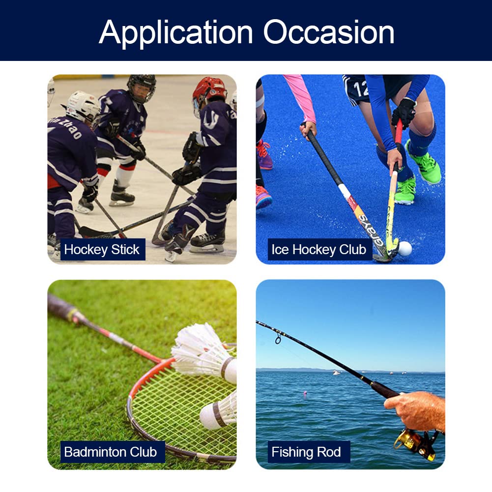 Cinta de Hockey, Cinta de Raqueta Antideslizante, Cinta Antideslizante para Palo de Hockey, Rollos Cinta de Hockey Autoadhesivas, Cinta Hockey Antideslizante Agarre Grip