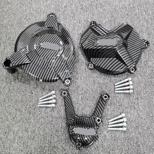 Protector motor de textura fibra carbono premium para motocicletas S1000RR