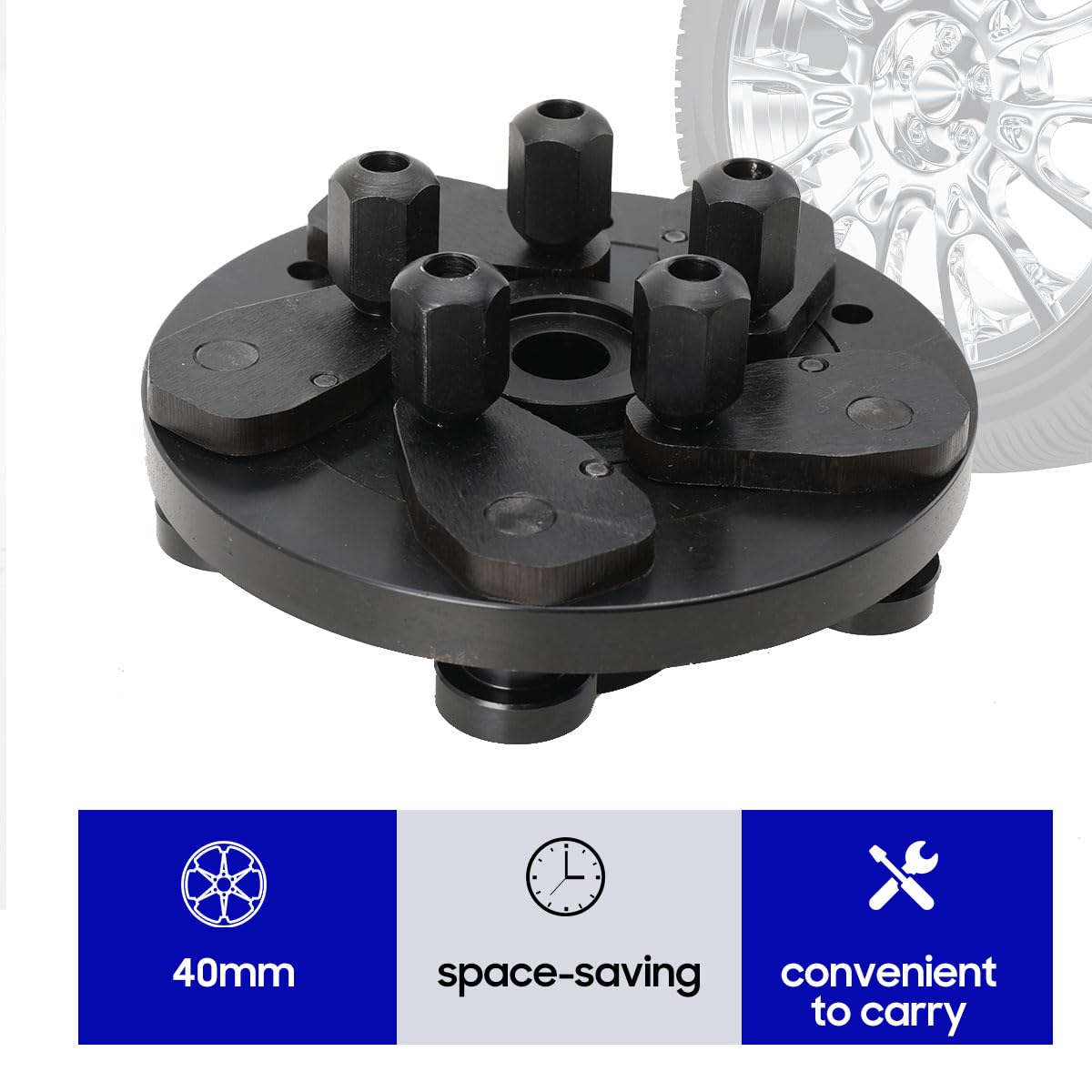 Spannflansch Adapter für Felgen für Wuchtmaschine Reifenwuchtmaschin von Rädern unterschiedlicher Typen von Kraftfahrzeugen auf eine Welle Einer Auswuchtmaschinemit 40mm
