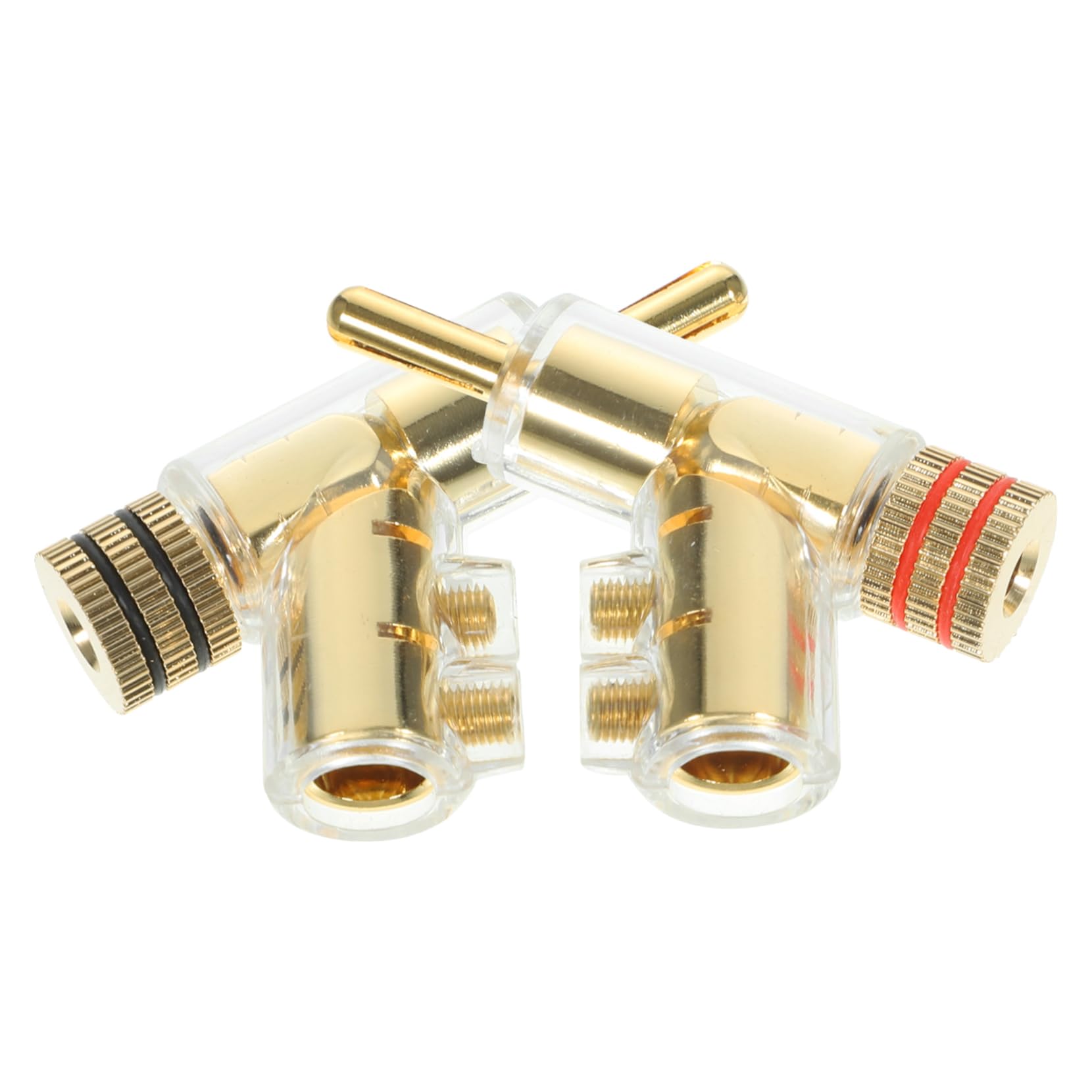 HOMSFOU 4pezzi Connettori Banana Placcati Per Cavi Audio Adattatori Gradi Per Diffusori e Amplificatori Facile Installazione e Connessione Stabile