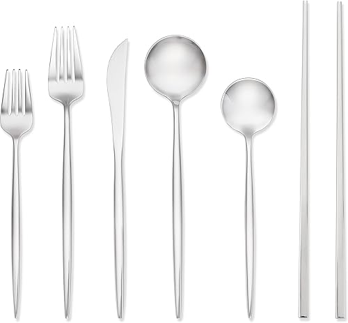 Miniatura 4 de Hampton Forge Zephyr 1810 - Palillos dorados satinados, 8 piezas, 0.35 libras, metálico