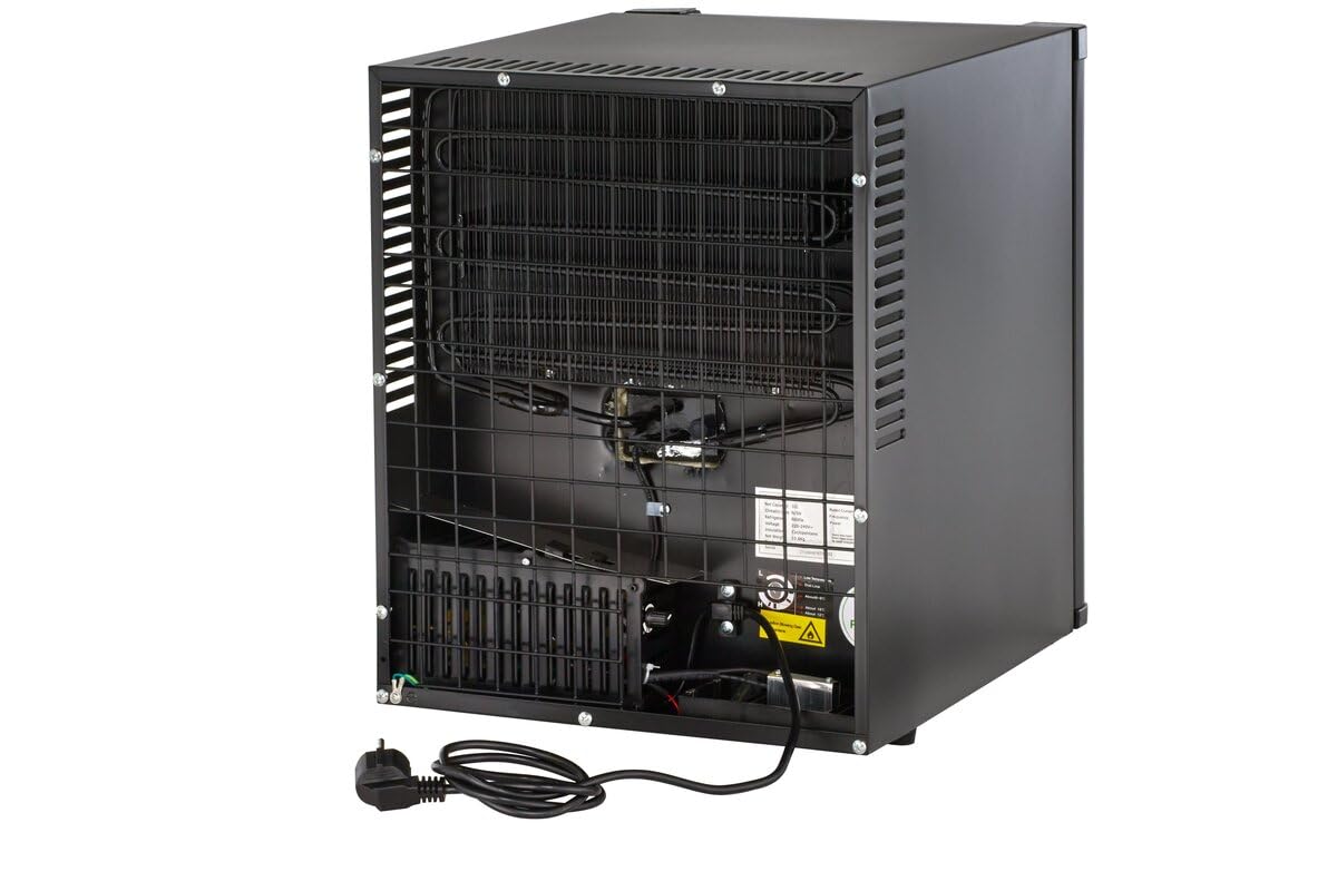 GastroHero Minibar ECO 32 Hotel Minikühlschrank 32 Liter Getränkekühlschrank leiser Hotelkühlschrank LED Innenbeleuchtung thermoelektrische Kühlung +5 bis +8 °C Schwarz