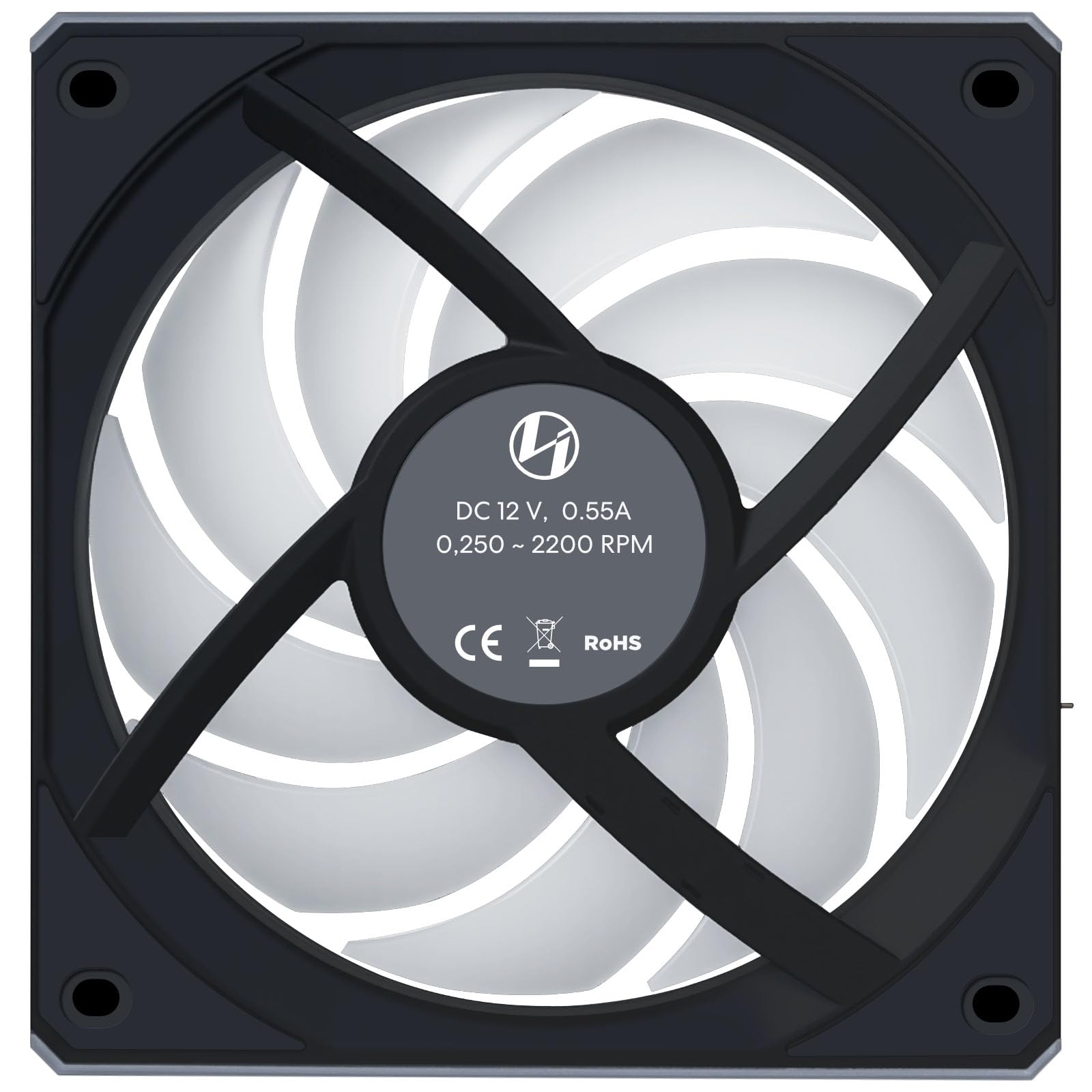 Lian Li UNI FAN CL Wireless Reverse Blade 120mm ARGB PWM Lüfter Schwarz (3er Pack mit Controller) | Leistungsstarke Kühlung – für Gehäuse & Radiator