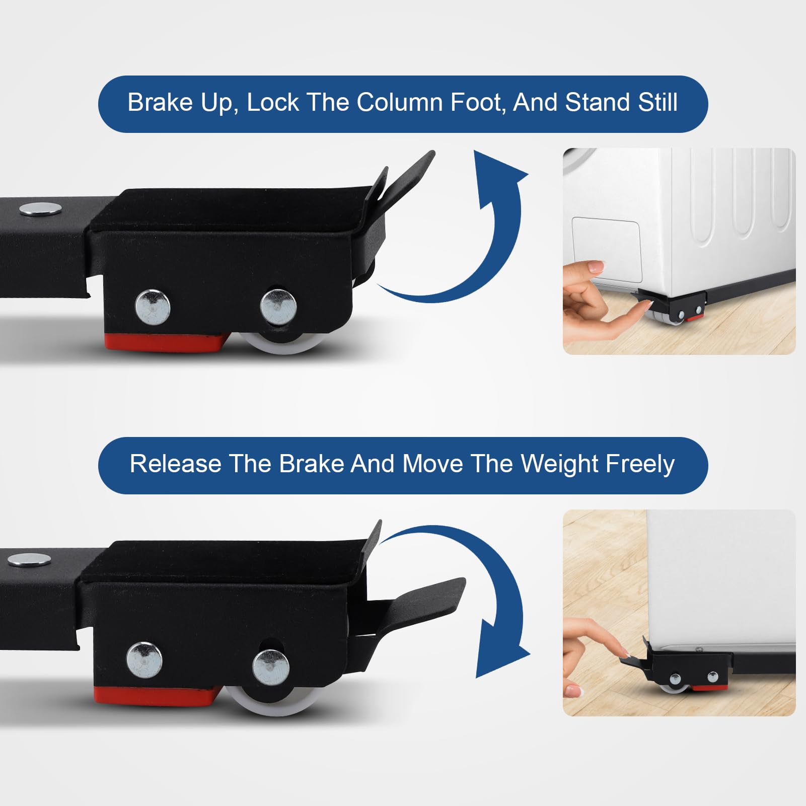 Appliance Rollers, Furniture Washing Machine Dolly, Extendable Appliance Rollers