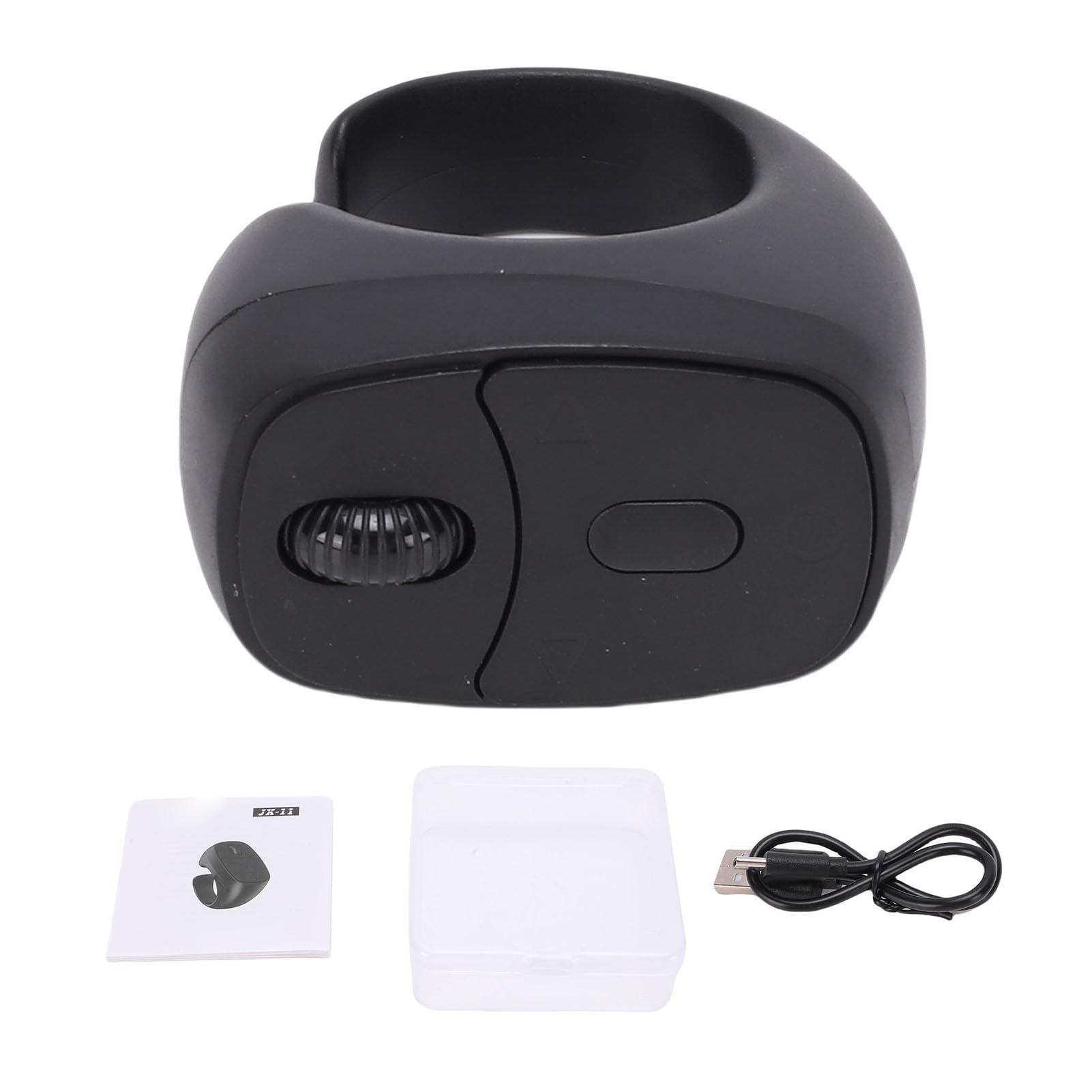 Bague De Défilement À Distance, Souris Bague, Télécommande Bluetooth 5.3 pour Application De Lecture Électronique, Appareil Photo, Enregistrement Vidéo, Universelle (Black)