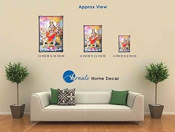 FURNATO | Beautiful Painting of Sherwali Maa | Maa Durga | With UV