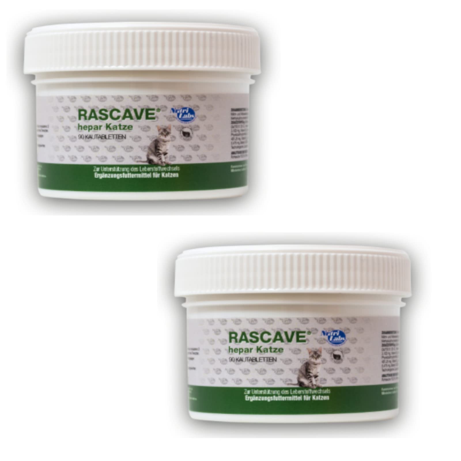 NutriLabs Rascave Hepar Cat – Pack doble – 2 x 90 pastillas