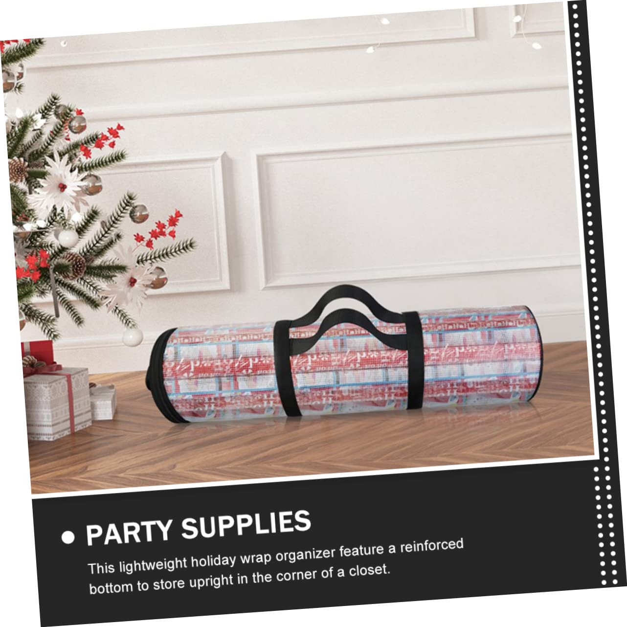 FRCOLOR 2 Stk Aufbewahrungstasche tragetasche für geschenkpapier geschenkpapieraufbewarung Tür Aufbewahrungsbeutel aus Packpapier Weihnachts-Accessoire Papiertüten verpacken PVC