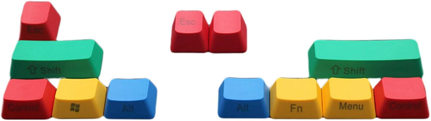 108Pcs Doubleshot Keycaps DIY Stylish Backlight Keycaps Replacement in Russian for Mechanical Keyboard (Only Keycap) - Black (Color : Side Carving)