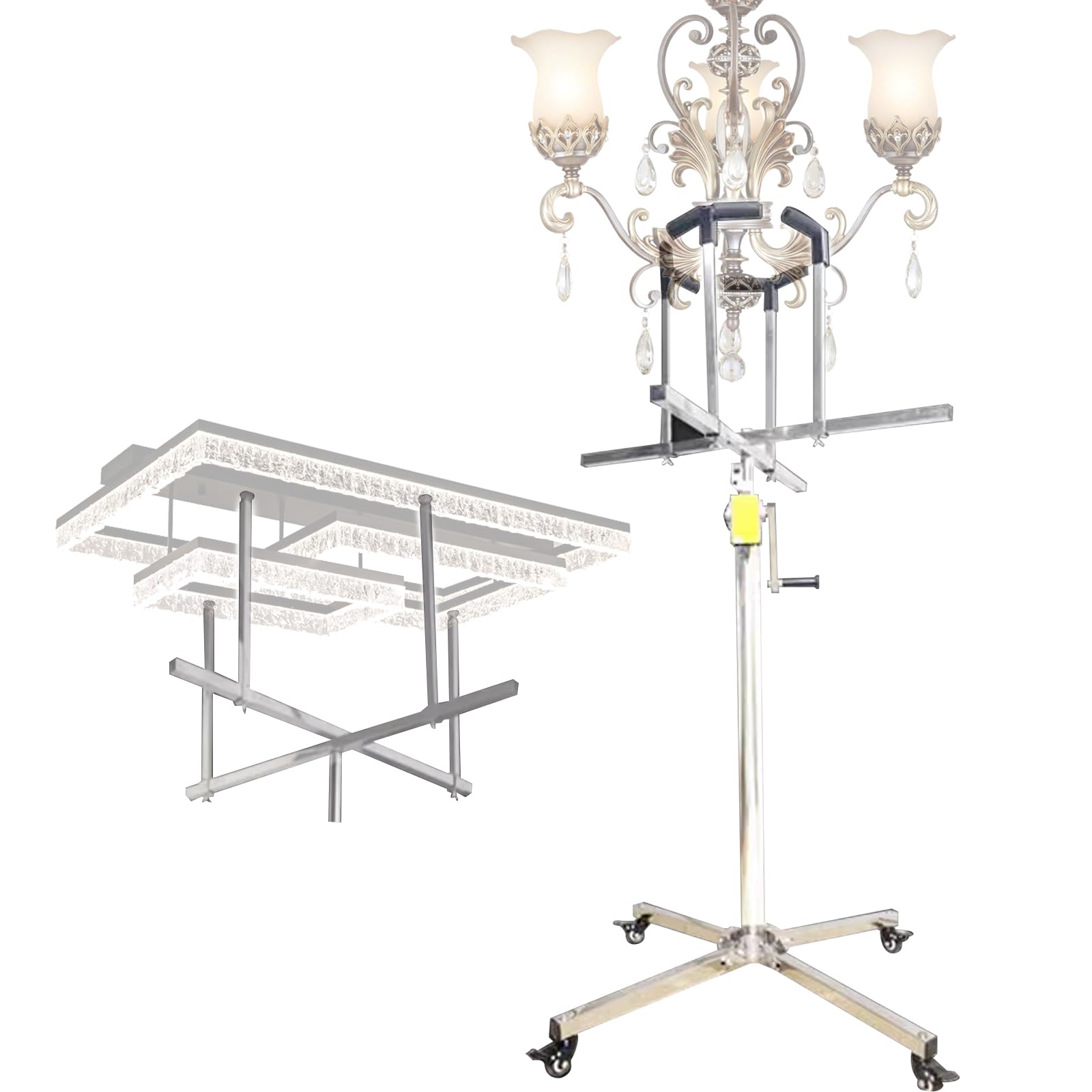 LYMSXAZOU Ceiling Light Mounting Bracket, Collapsible Support for Crystal Chandeliers and Lighting Fixtures