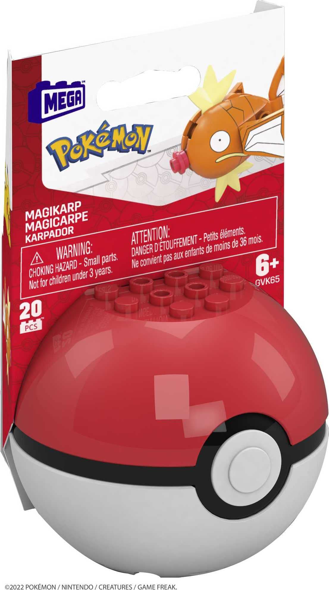 Amazon.com: Mega Construx Pokemon Magikarp Construction Set, Building Toys  for Kids : Toys & Games
