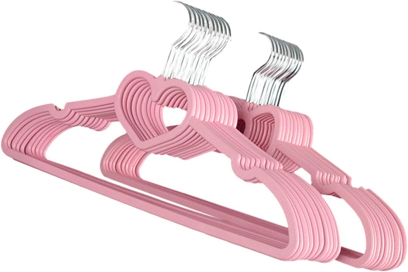 Wall Hanger 20PCS Clothes Hanger ABS Heart Pattern Coat Hanger for Adult Children Clothing Hanging Supplies () (Size : 10pcs) (15pcs)