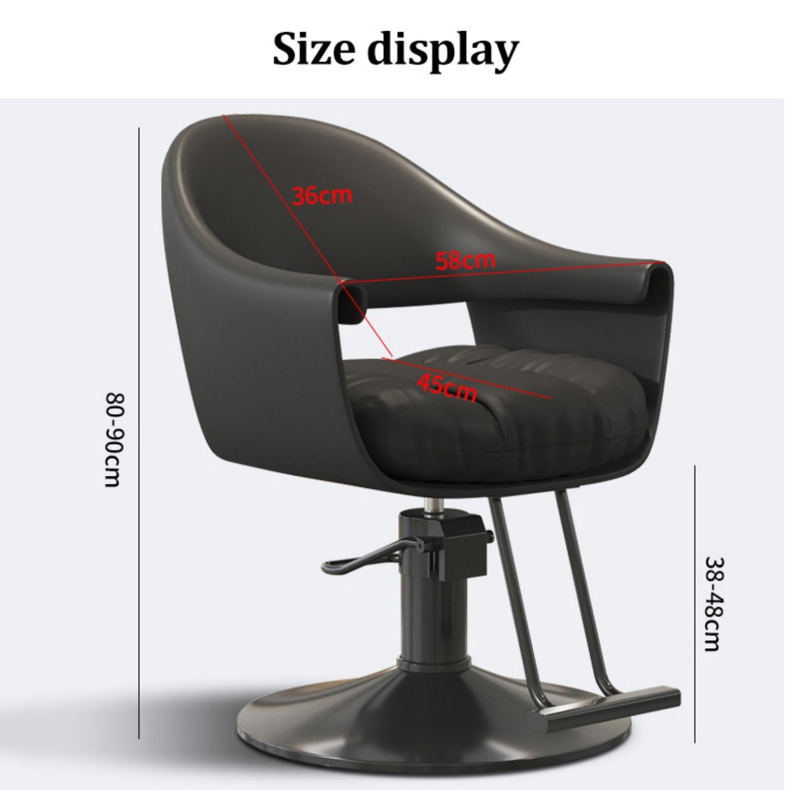 Sillas de barbero, Silla de peluquería hidráulica Ajustable con reposapiés, rotación de 360°, Silla de Belleza para barbería, SPA, Estudio de Tatuajes - Gris y Blanco