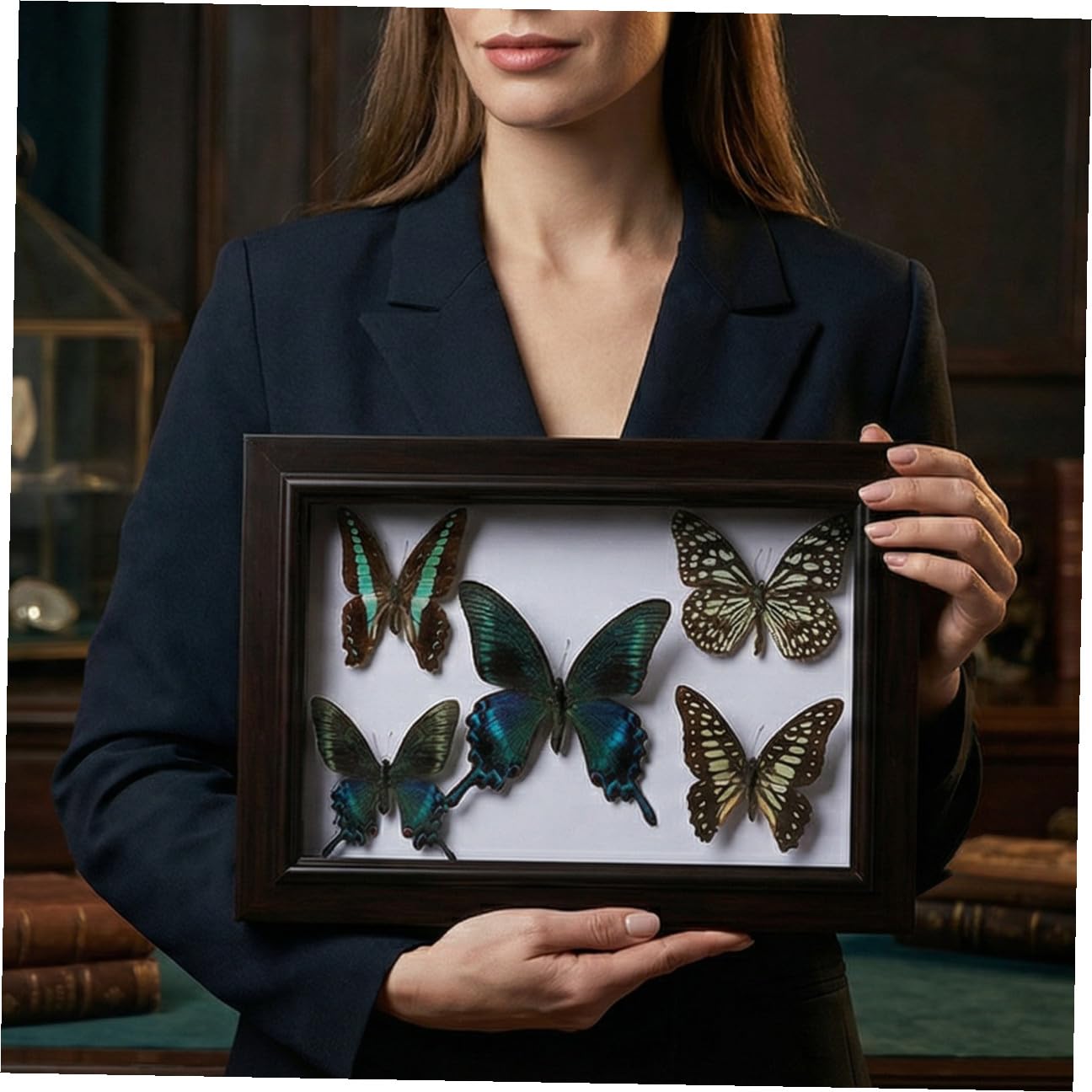 Marco de Espécimen de Mariposa de Madera para Pared