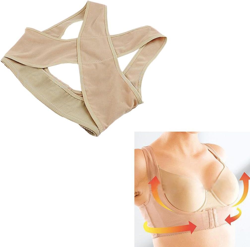 Lady Women Chest Breast Support Belt Band Posture Corrector Brace(Size: L)