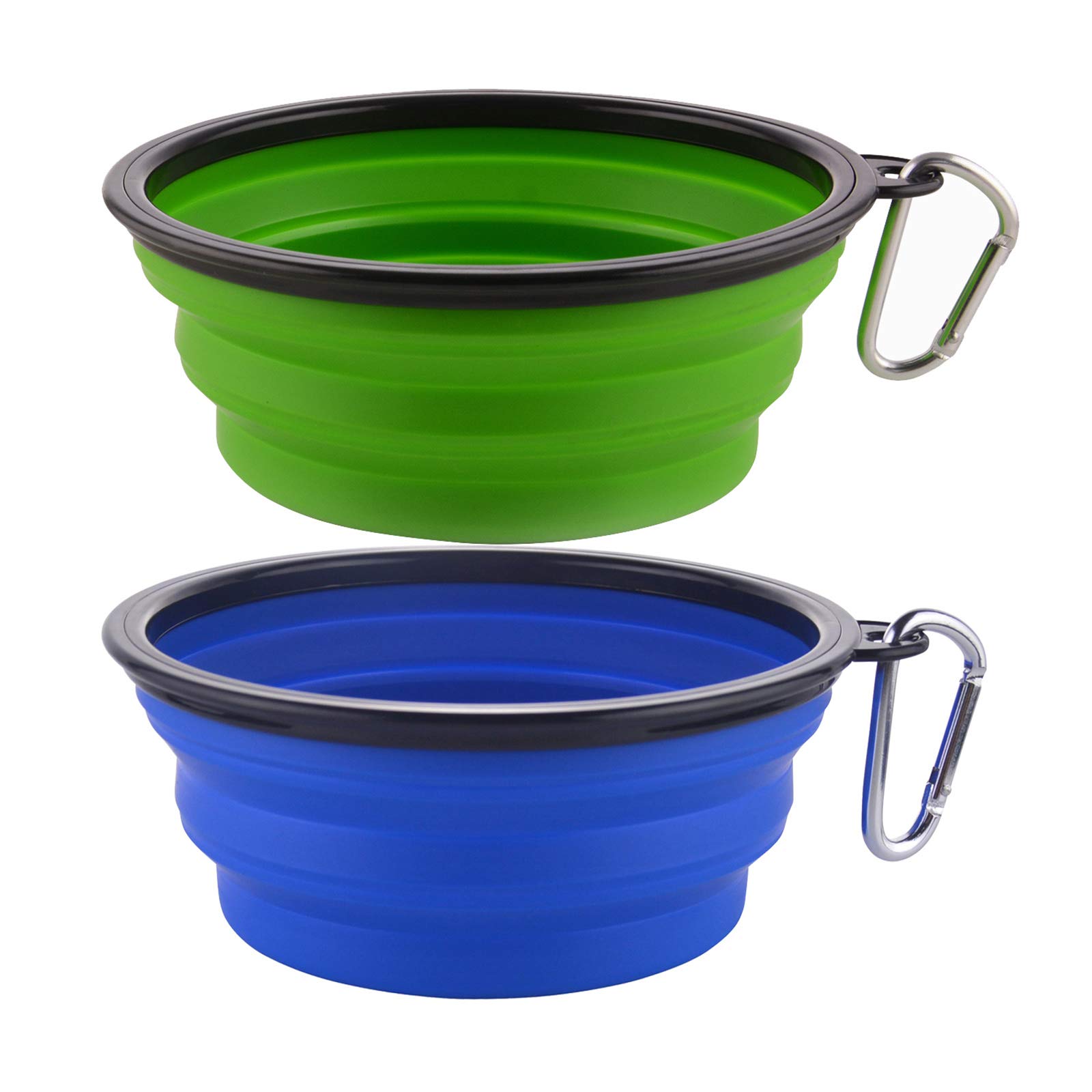 Guardians Metal Large Collapsible Dog Bowls, 34Oz Travel Water Food Bowls Portable Foldable Collapse Dishes with Carabiner Clip, 2 Pack (Green+Blue),?17.7 cm,H_6.9 cm,W_12.7 cm (B08CV6ND4K) Amazon Price History, Amazon Price Tracker