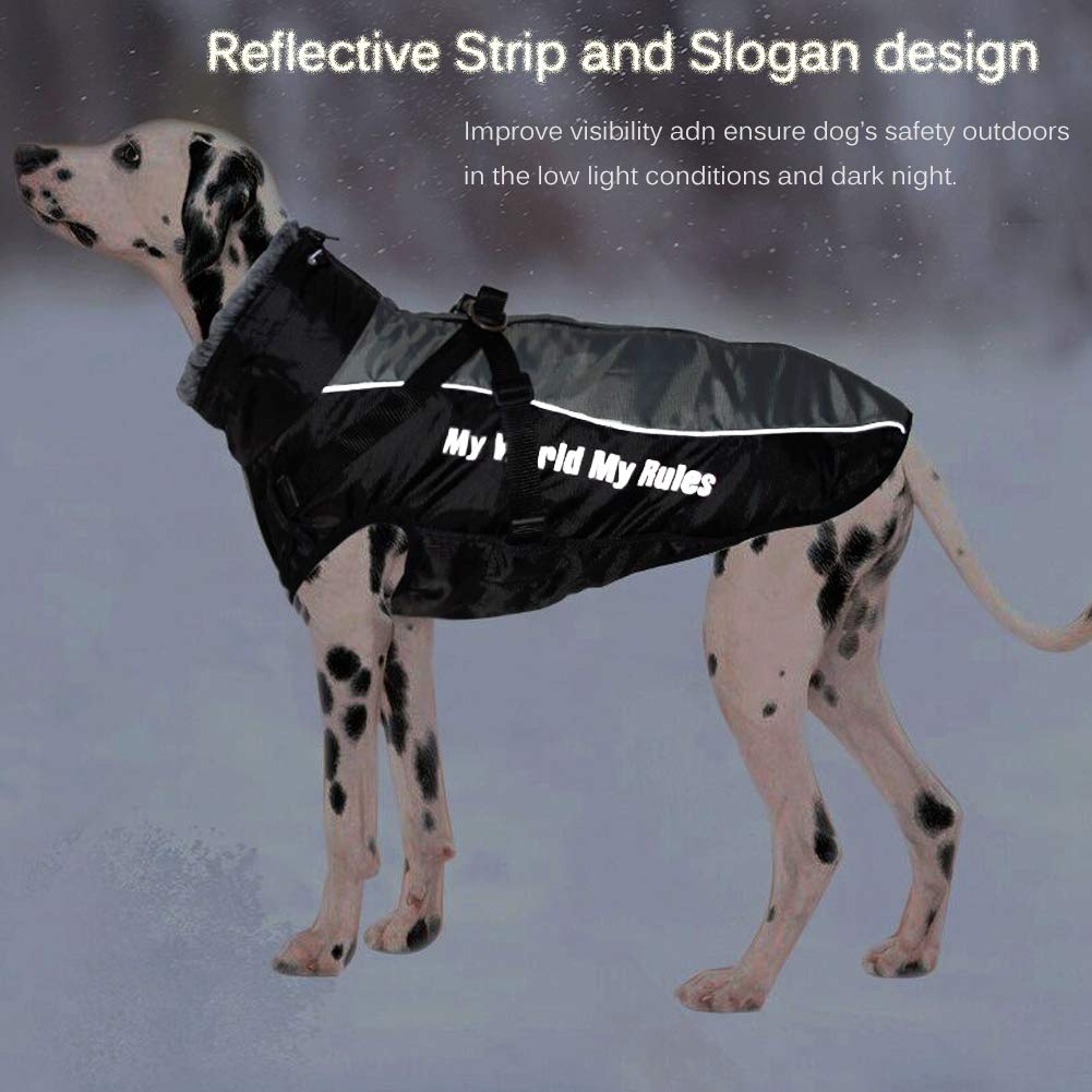 FEimaX Abrigo para Perro de Invierno Impermeable Chaqueta de Felpa Cálido Reflectante Chaleco de Algodón Suave para Cachorro Ropa para Mascotas Perros Pequeños, Medianos y Grandes