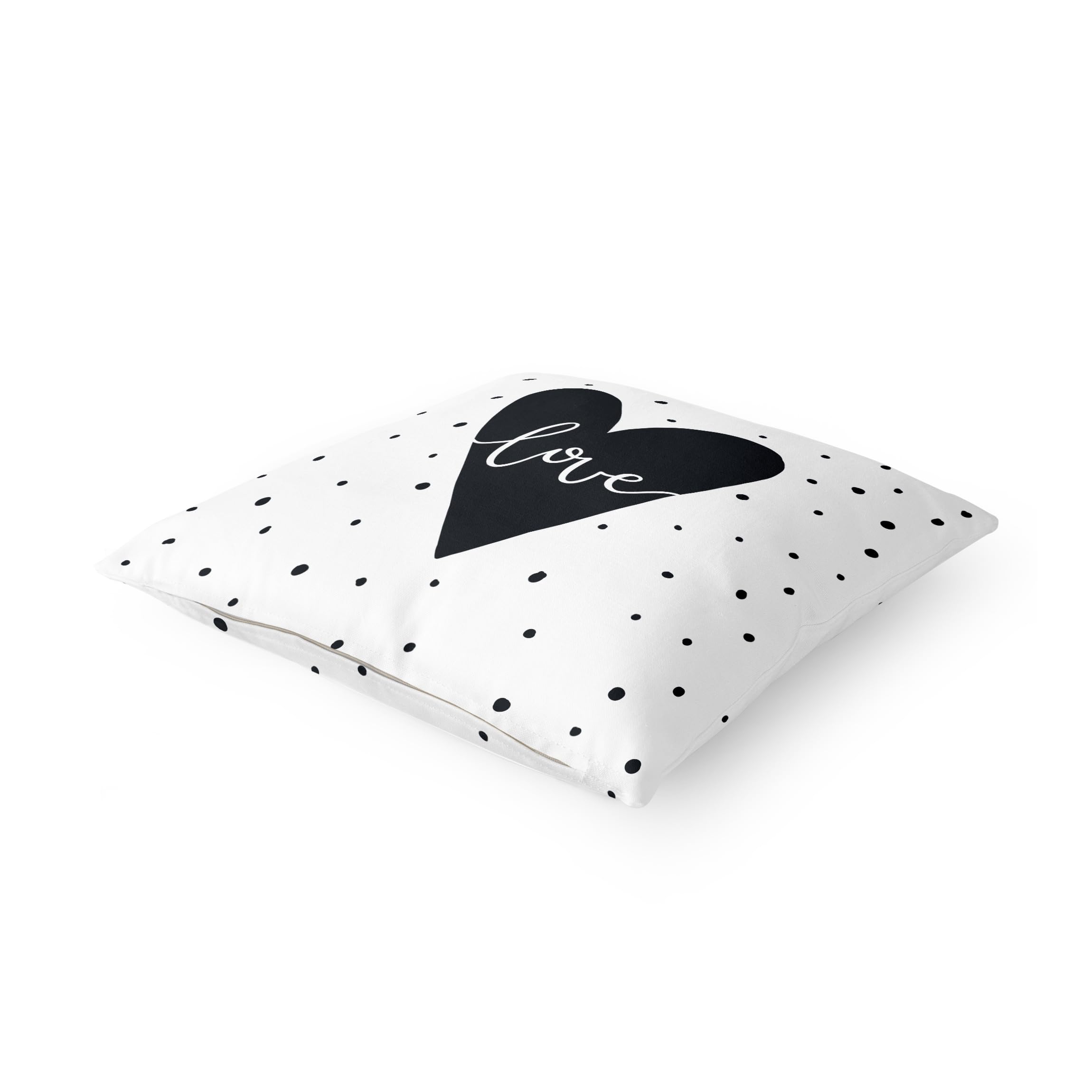 Deko Kissenhülle draußen/Outdoor waschbar Sprüche ohne Füllung Zierkissen - Made in Germany - Punkte Bezug schwarz Weiss Sofakissen Outdoor Sofa Bett 1632