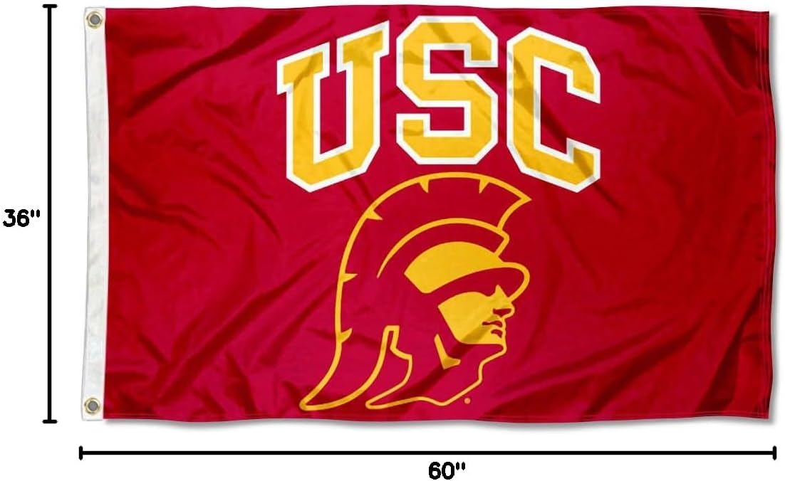 College Flags & Banners Co. USC Trojans Trojan Head Flag - Image 8