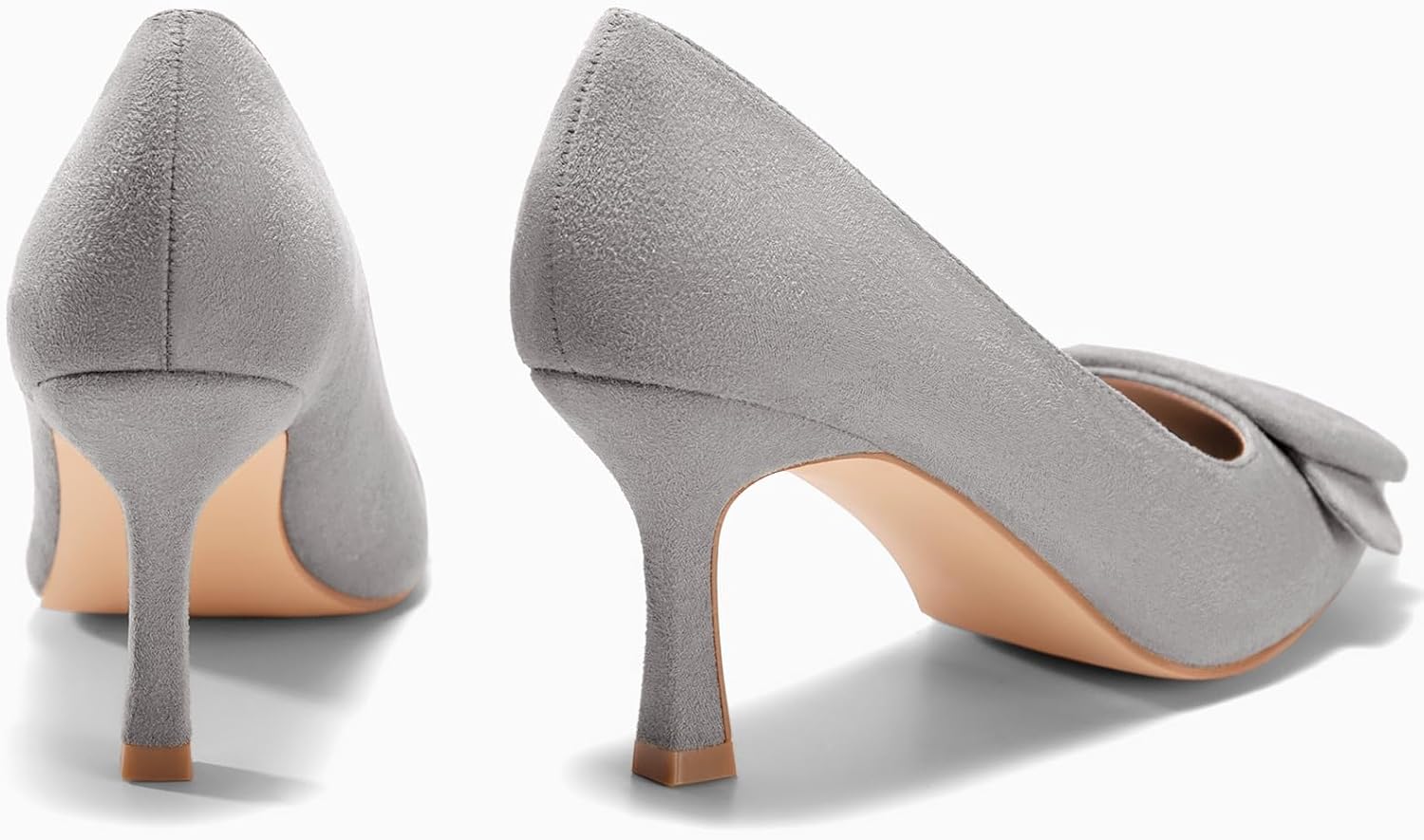 Coutgo Women's Closed Pointed Toe Pumps Stiletto High Heels Wedding Party Dress Shoes - Image 6