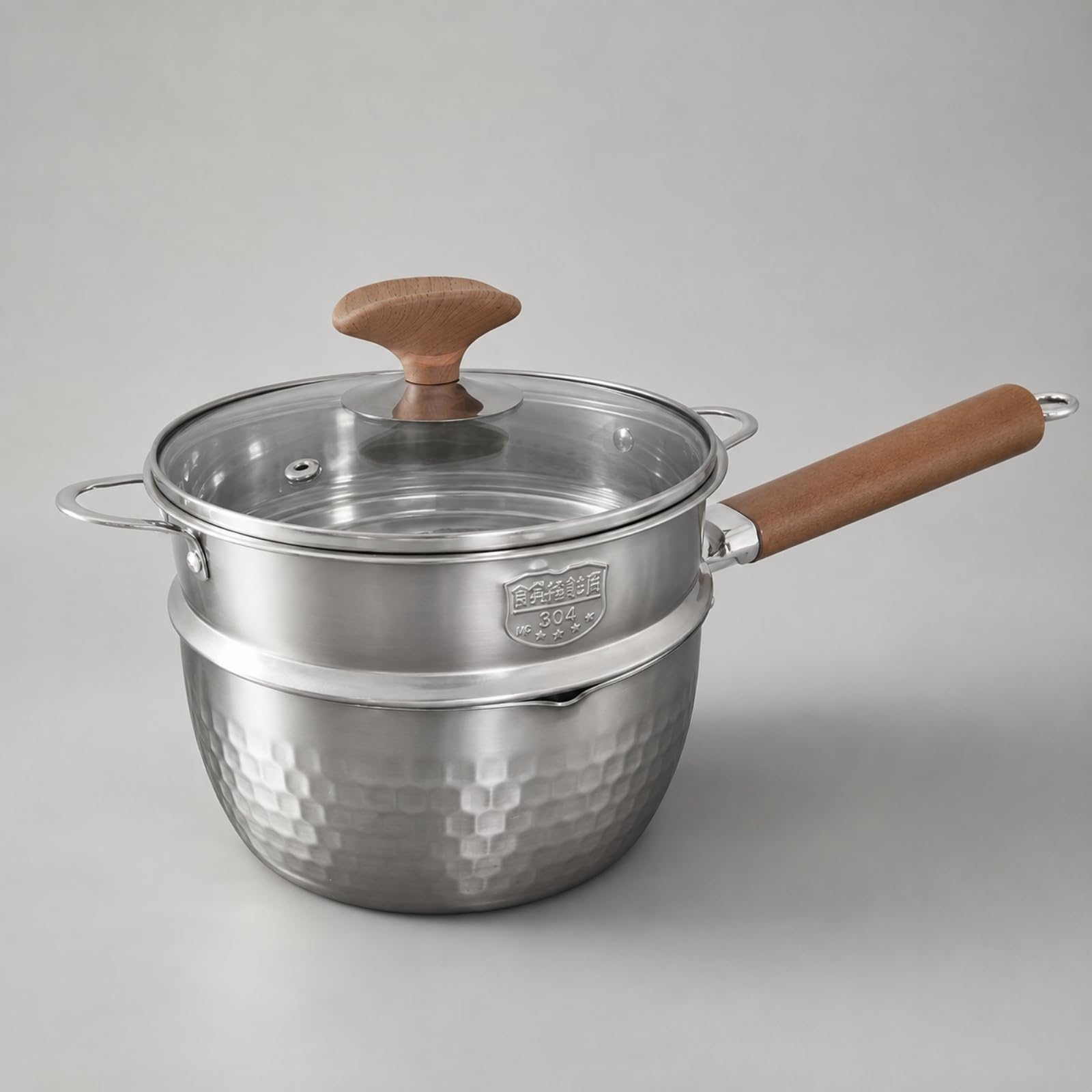 predolo Casserole En Acier Inoxydable 316 Panier Vapeur Résistant à la Chaleur Casserole Revêtement Intérieur pr Cuisine Quotidienne, 14CM