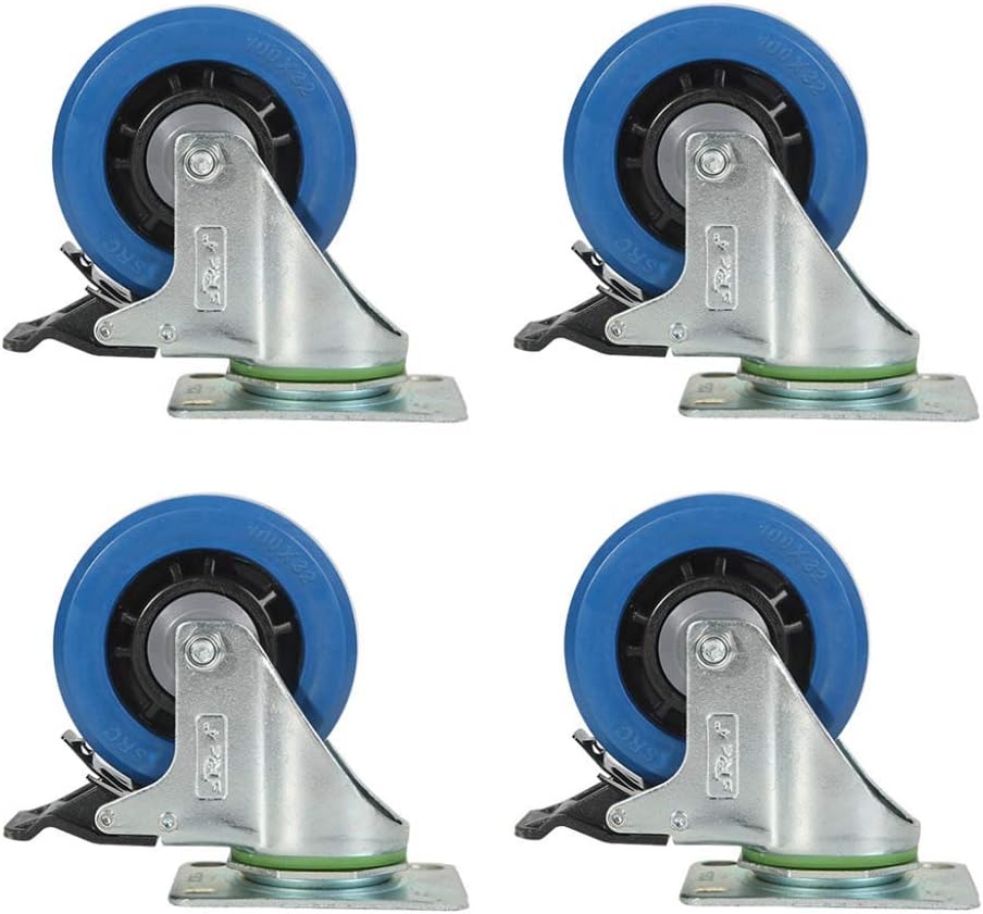 Casters,4 Pieces Rubber Baby Cot Wardrobe Universal Wheel