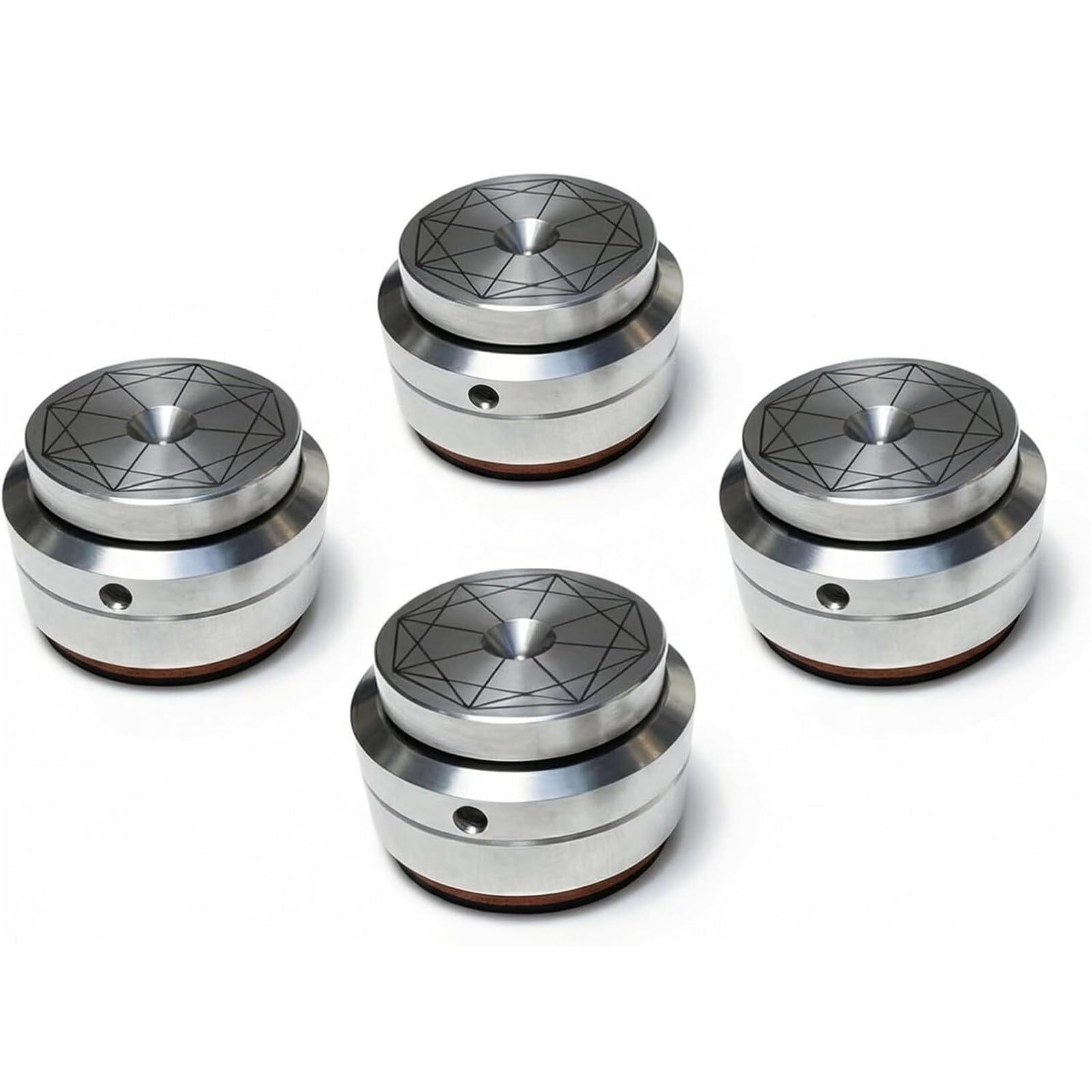 Protector De Suelo con Resorte De Acero Inoxidable, Patas De Aislamiento De Audio, Patas De Aislamiento para Altavoces, Altura Ajustable, con Bola De Acero Inoxidable para Altavoz, Subw