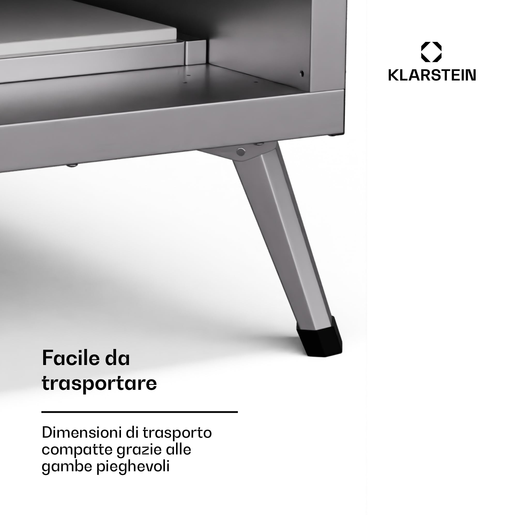 Klarstein LaFiamma Forno Per Pizza Elettrico 2200W Doppio Riscaldamento Termometro Pietra Inclusa 450°C