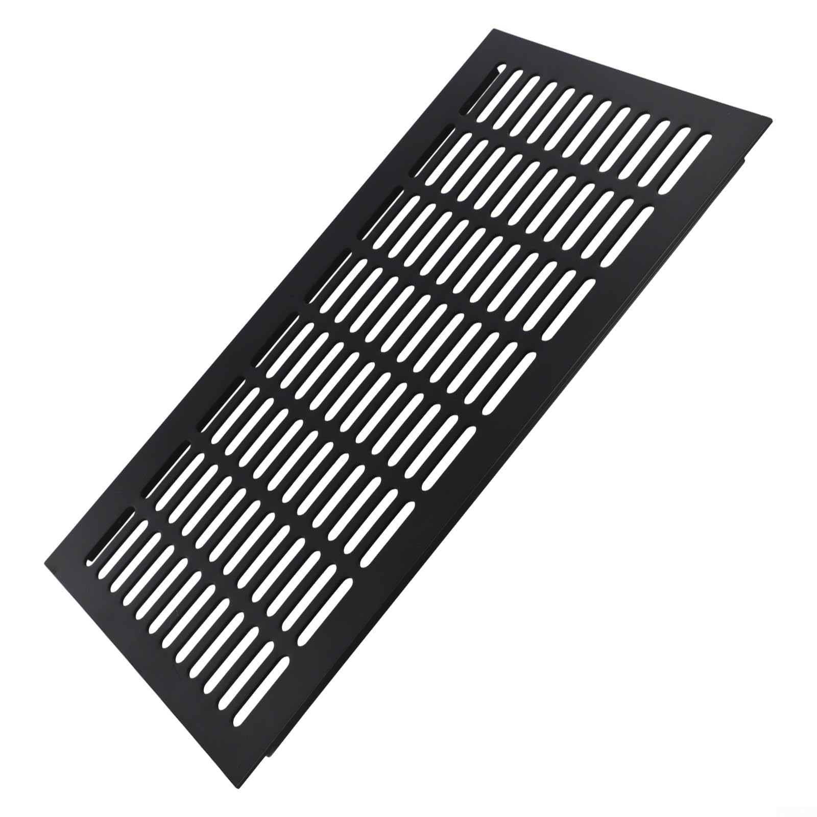 Rechteckiges Lüftungsgitter für Kleiderschrank und Schuhschrank, fördert die Luftzirkulation (schwarz, 200 x 400 mm)