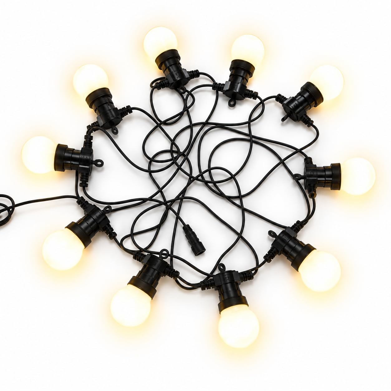 AHUJA INTERNATIONAL Outdoor Patio Lights, Waterproof, Bulb Holder Lights Connectable Hanging Light for 5 Metre 10 Milky Bulbs (Non Detachable) Backyard, Patio, Balcony, Party Decor Patio Lights-image-26