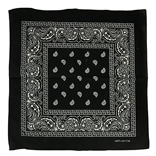 Allgala HA55997 Bandanas 12 Pack 100% Cotton Men'S Novelty Cowboy Bandanas Handkerchiefs-6 Popular Design Assorted- thumb #2