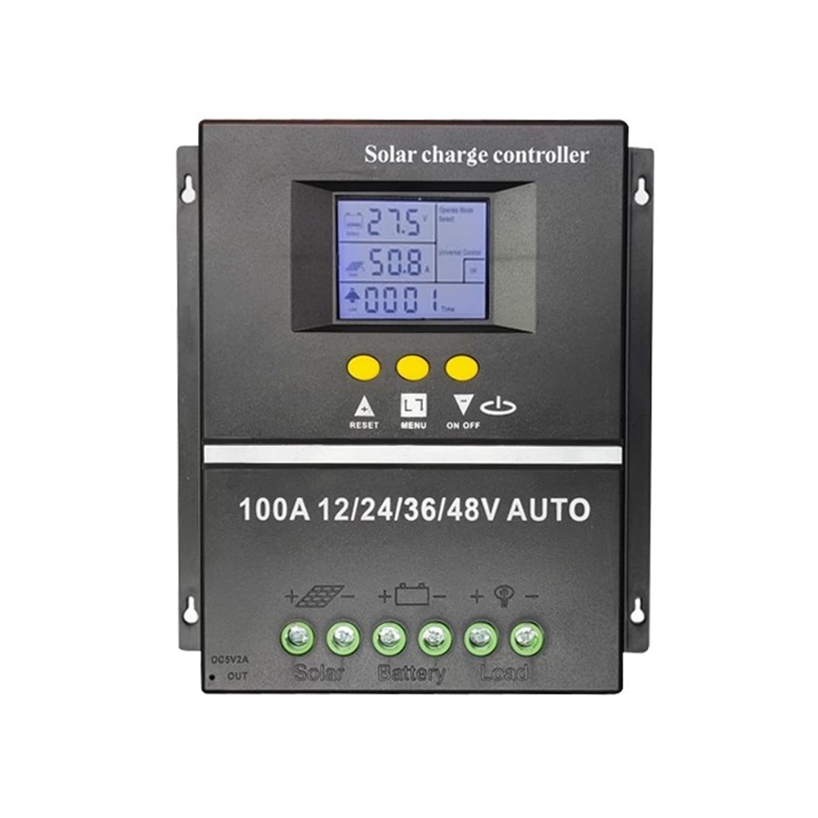 Kontroler ładowania Słonecznego MPPT Wydajny Wyświetlacz LCD Inteligentny Regulator do Akumulatora Kwasowo-ołowiowego Podwójne Porty USB Radiatory ze Stopu Aluminium dla Użytkowników Paneli