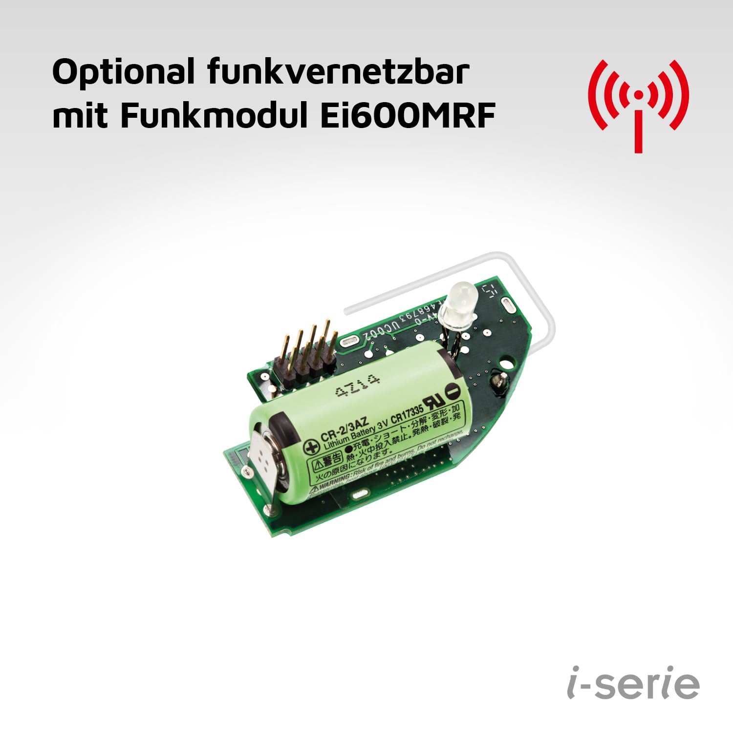 Ei Electronics Profesjonalny czujnik dymu Ei650iW, seria i czujnik dymu z funkcją AudioLINK i baterią na 10 lat, opcjonalnie z możliwością połączenia radiowego, biały