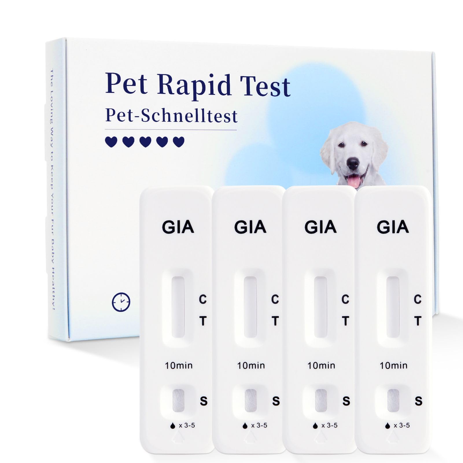GaGalle Bear Giardien Quick Test Dog and Cat Pack of 4, 4P