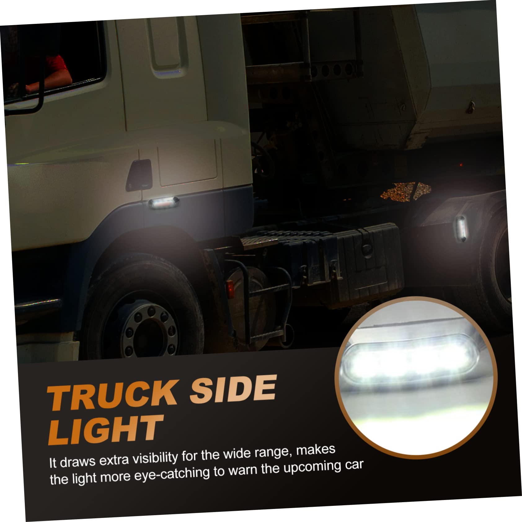 Gatuida 2 Set Di Di Posizione Laterali A Led Per Camioncino 10-30 V Basso Consumo Energetico Robuste Per La Sicurezza Notturna 4 Pezzi * 2