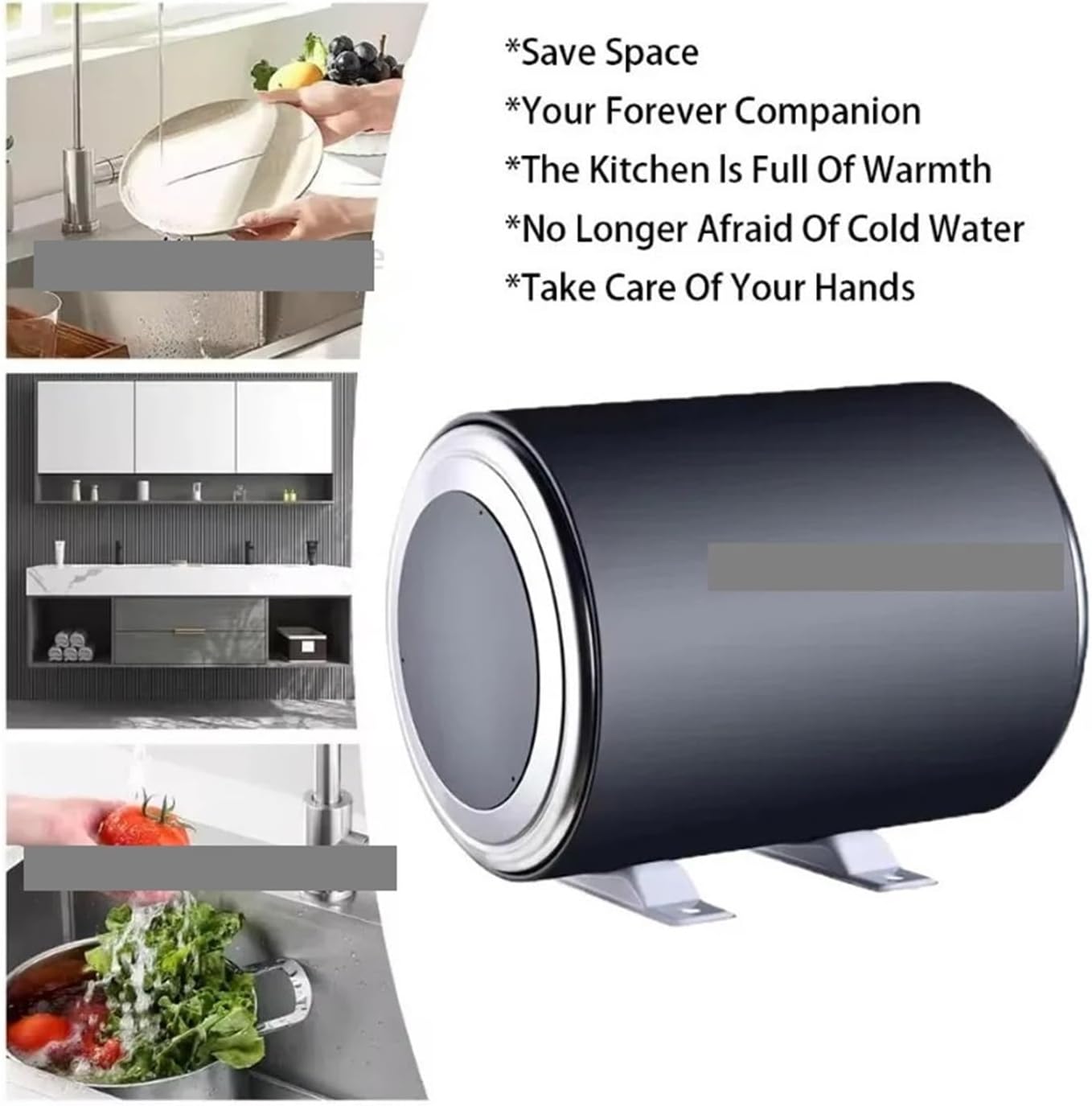 Single Dual 12V 220V Electric RV Water Heater Compact Point of Use Tank for RV, Camper Heating Solution for Bathroom, Shower(Dual 12V 220V 10L)