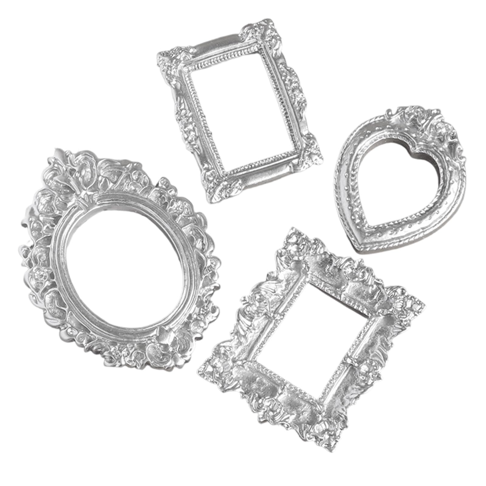 Picture Frame Minis Picture Frame Antique Photo Frames Tiny Baroques Ornate Frames for Diys Manicure Jewelry Display Retro Resin