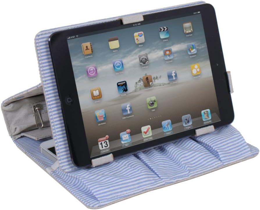 G.U.S. 3-in-1 Power Folio : Case and Stand to Carry and Charge a 5.3" Tablet, Phablet and Other Mobile Devices (Cottage Collection)