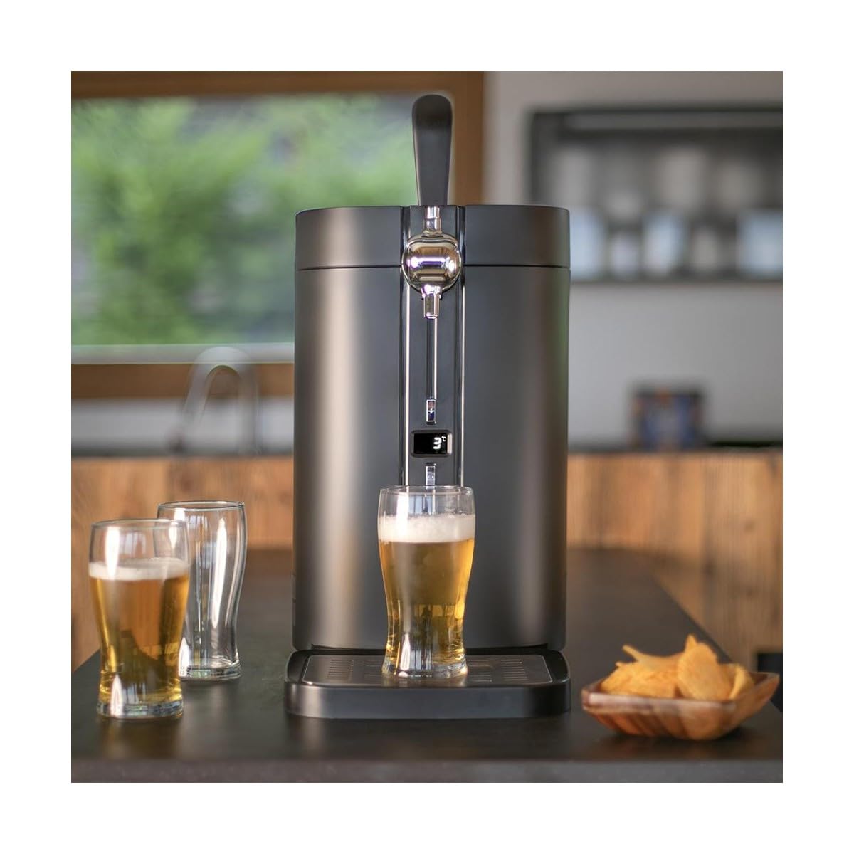 LIVOO - Tireuse à bière DOM511-60W, 3 à 12°C, compatible fut 5L, 50 dB