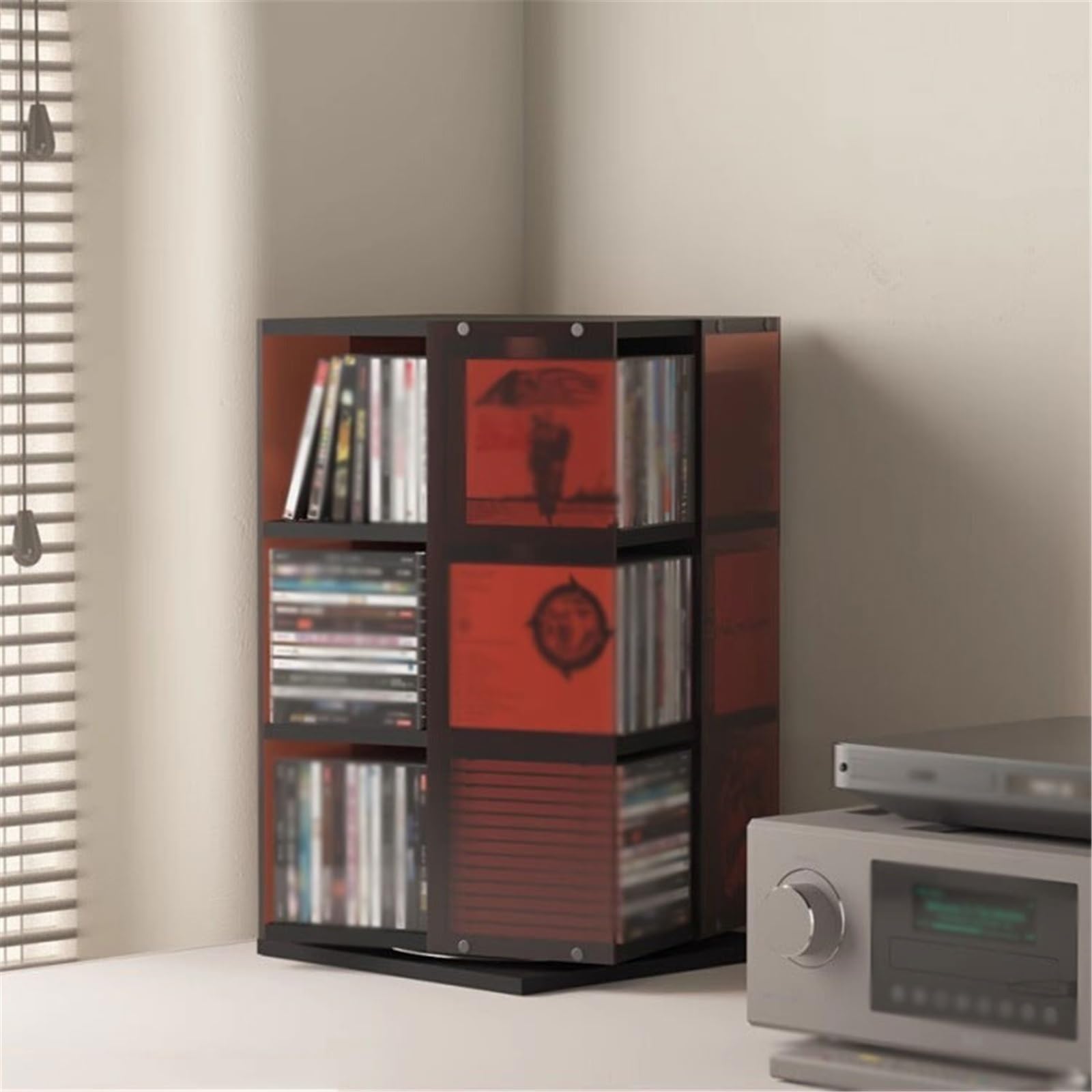 Stojak na płyty CD Obrotowy stojak na płyty CD, akrylowy albumy do biura domowego