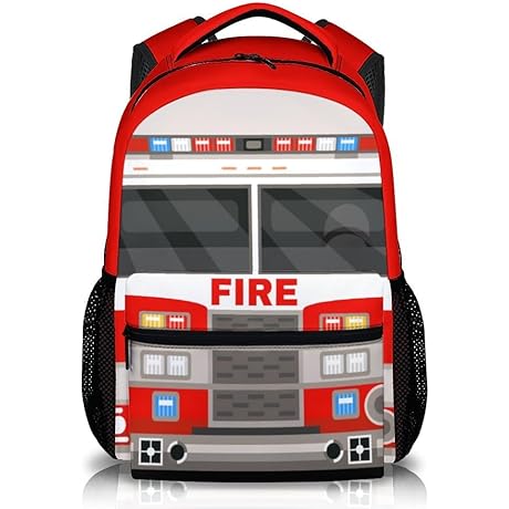 Adorable Firetruck Backpack for Preschoolers