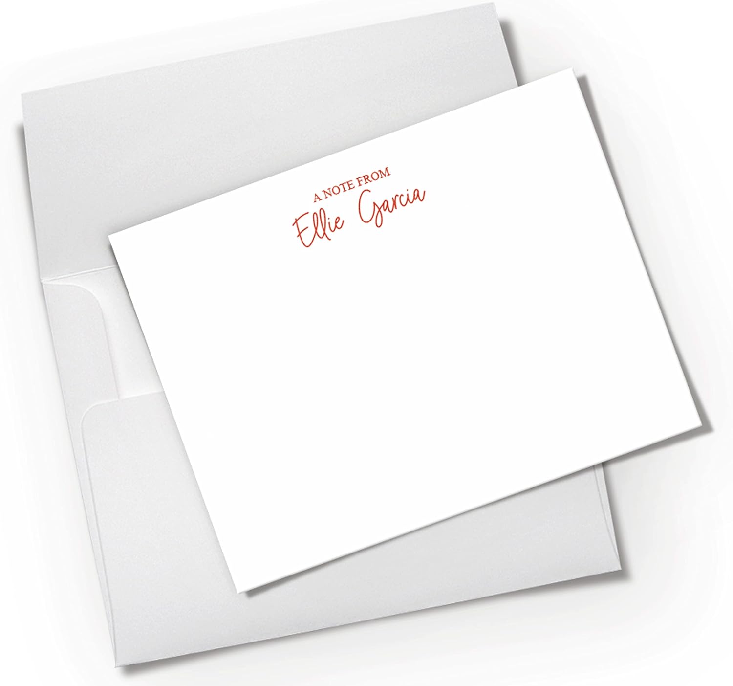 Womens Custom Stationery Set, Personalized Stationary Note Cards and Envelopes for Women Flat Note Cards Choose Your Envelope and Ink Colors, Professional Correspondence, Business Thank You Cards