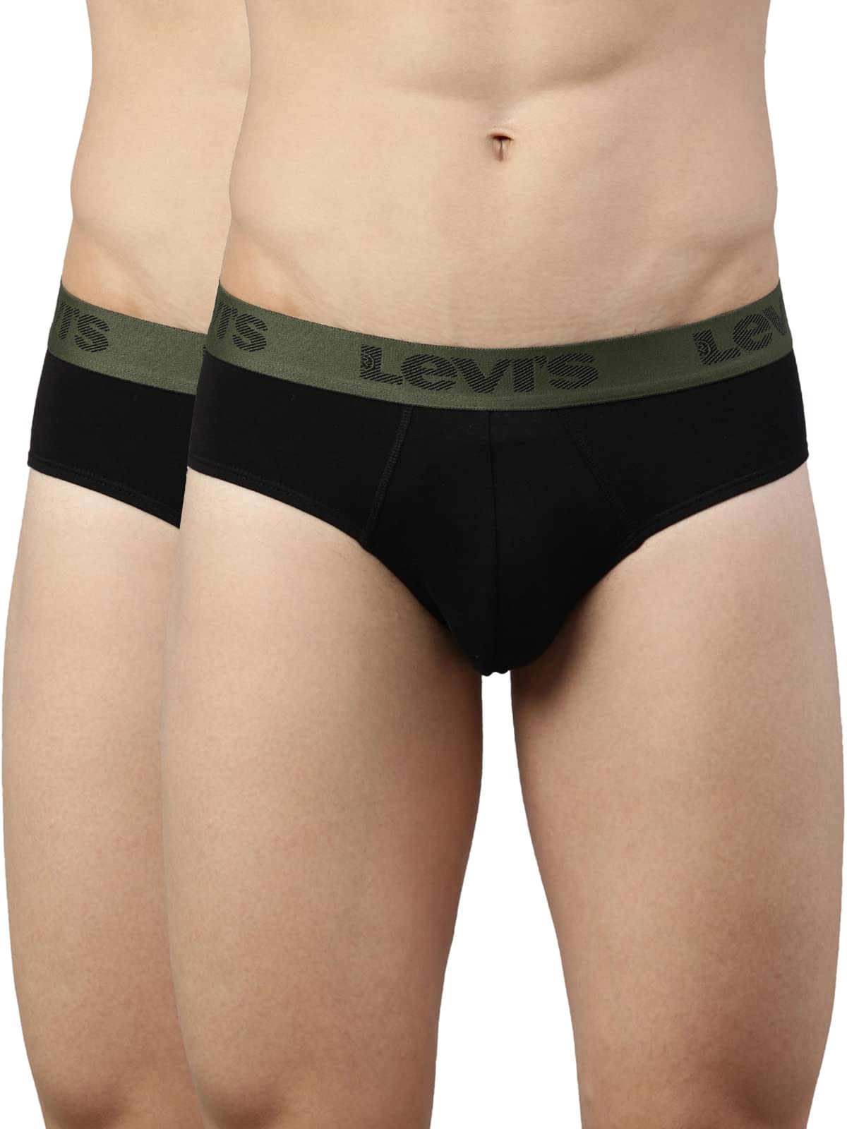 066 Men's Cotton Solid Brief - Mid Rise, Outer Elastic Waistband (Pack of 2)-image-35