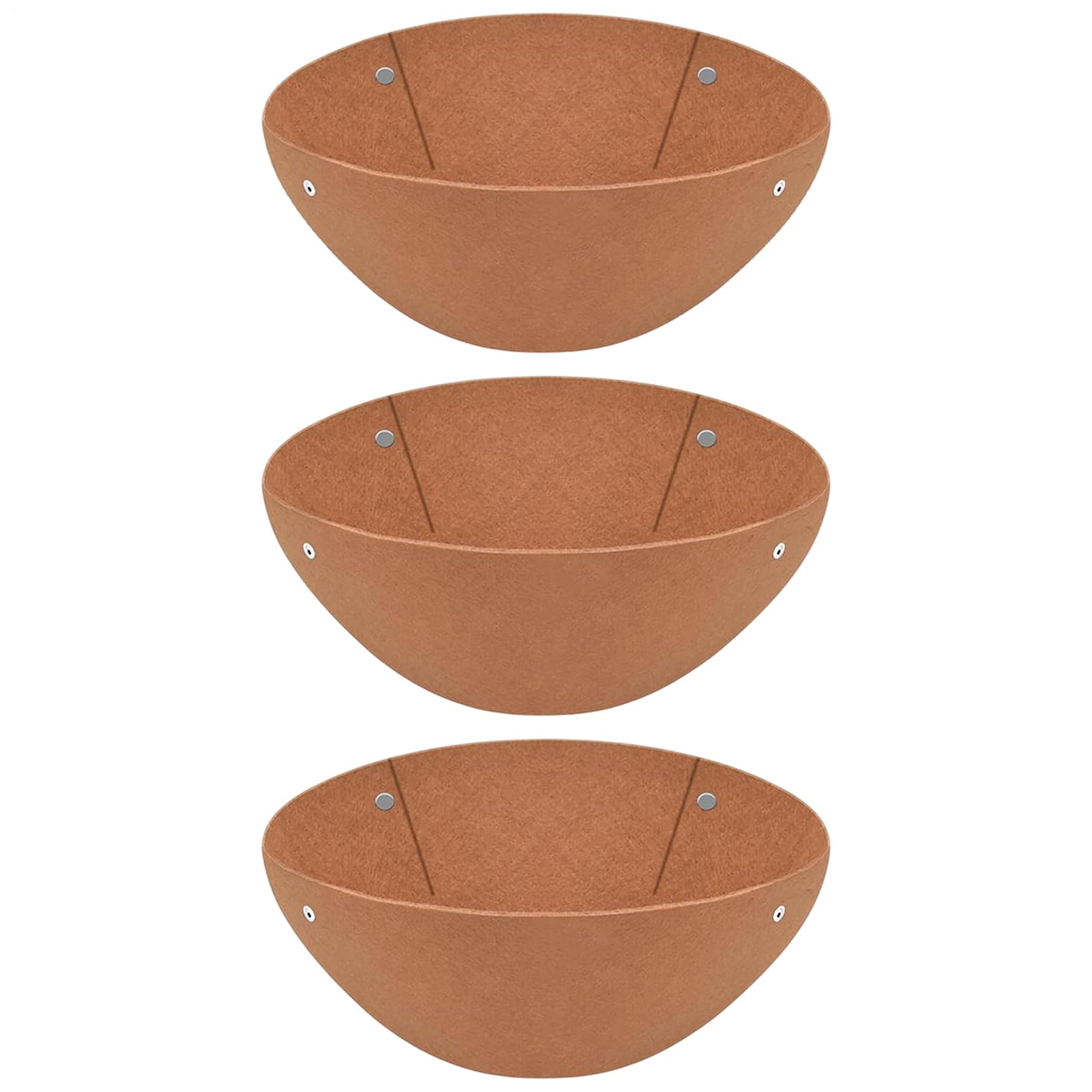 Décoration de jardin et arrosage optimal avec 3 paniers de plantation en feutre