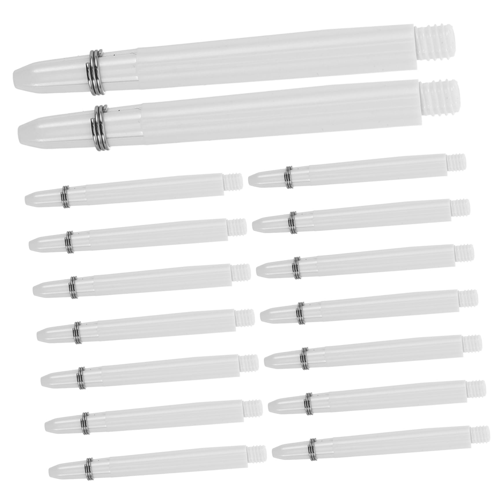 KOMBIUDA Long Flight Darting Kit 50 Pc Nylon Shafts BBS Rings Soft Tip Shafts Ring Case for Competitions