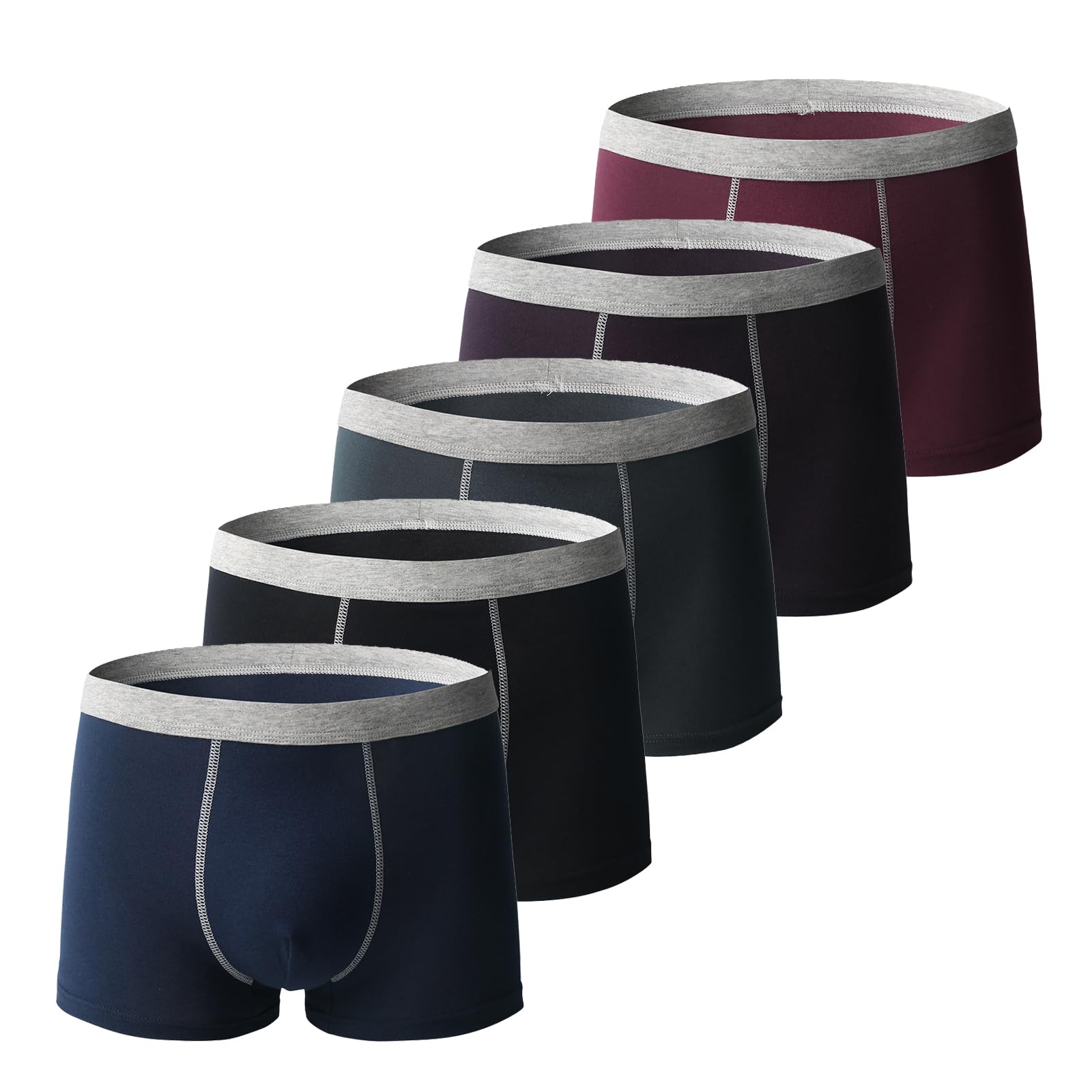 Boxer pour homme ultra absorbant pour incontinence, sous-vêtement absorbant, lavable, confortable, anti-fuite, réutilisable, 5 pièces - A, XL
