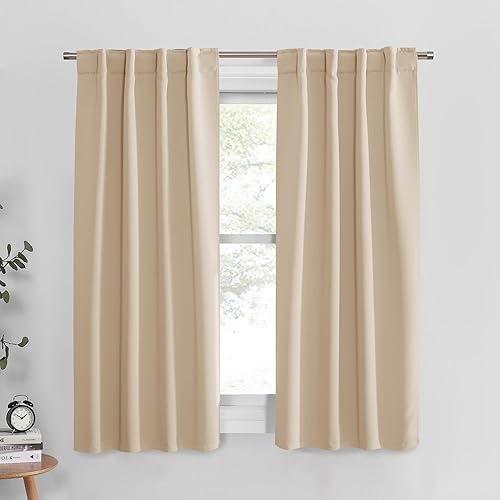 Miniatura 80 de PONY DANCE Cortinas opacas para habitación infantil - Juego de paneles de cortina con aislamiento térmico, cortina con pestaña oculta/bolsillo para