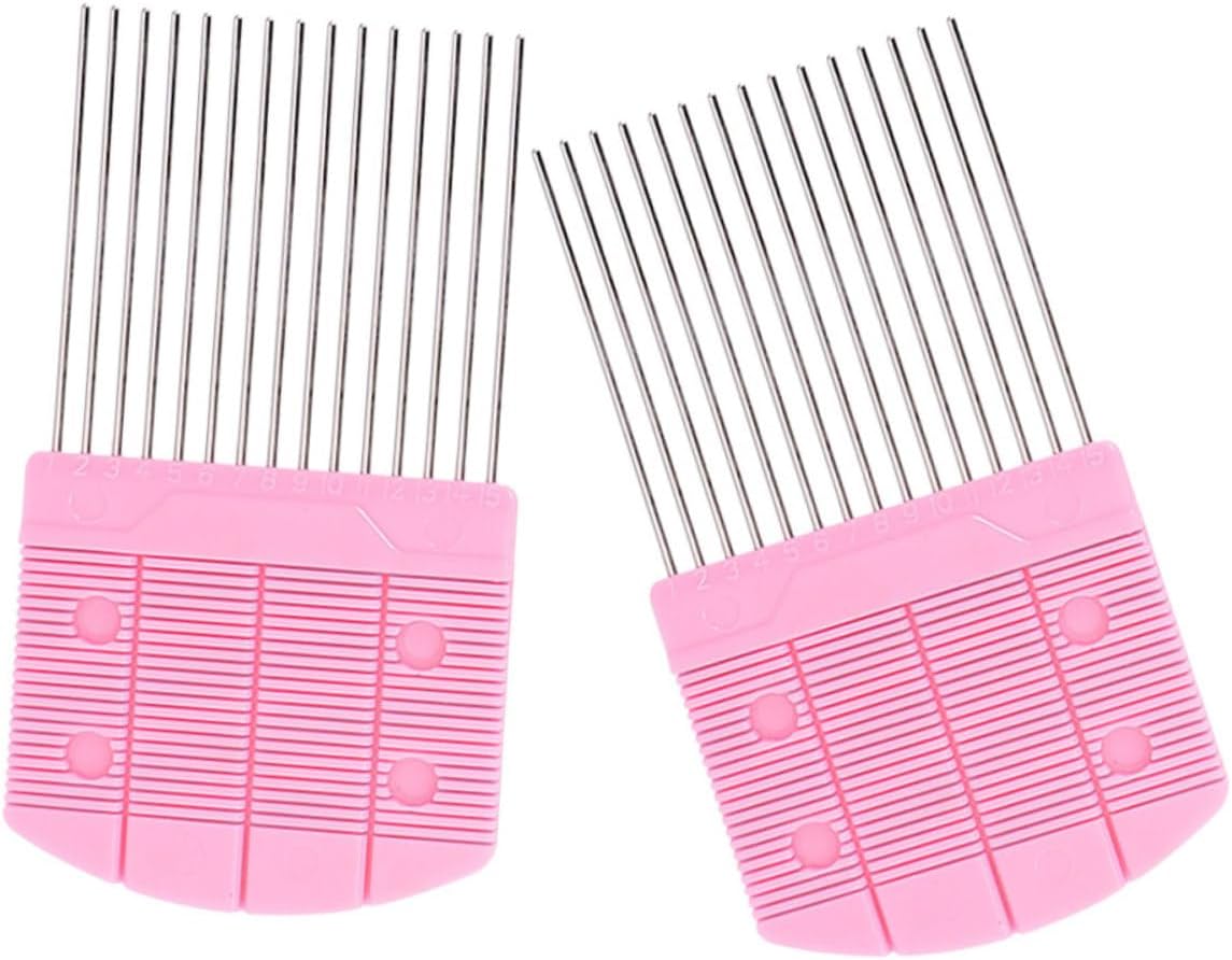 jojofuny 2pcs Paper Quilling Comb Tool Set for DIY Crafts Portable Quilling Weaving Tools Easy-to-Use Paper Rolling Comb