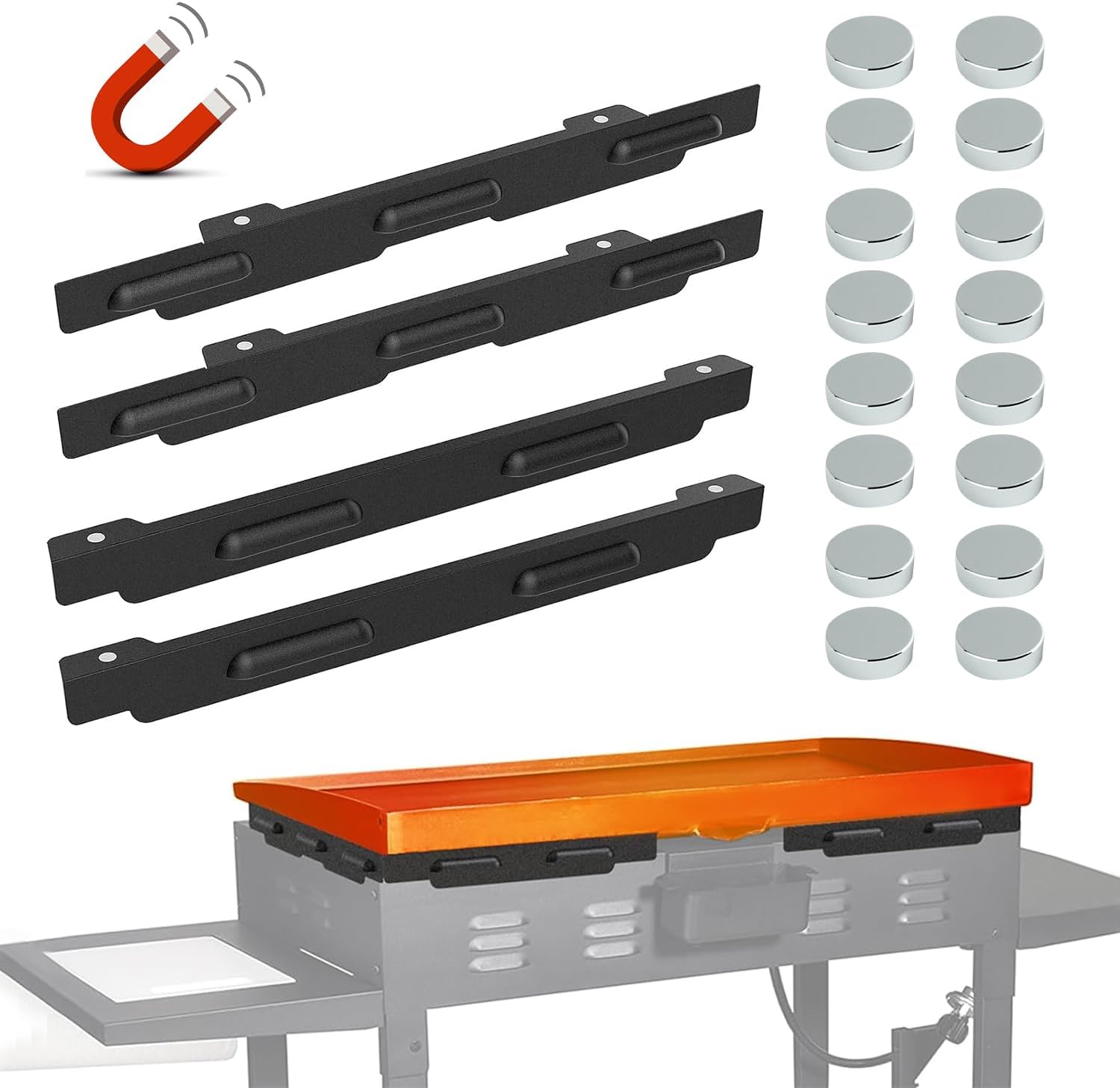 Upgraded Wind Guards for Blackstone 36” Griddle, Equipped