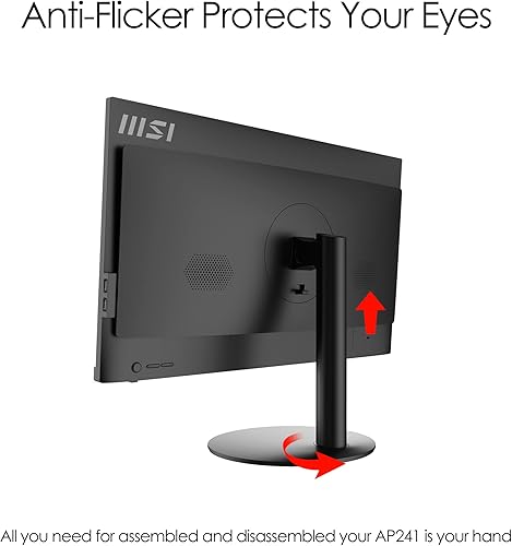 Miniatura 5 de MSI PRO AP241 - Escritorio para computadora todo en uno, LED FHD de grado IPS de 23.8 pulgadas, Intel Core i3-10105, memoria de 8 GB, SSD de 500 GB,